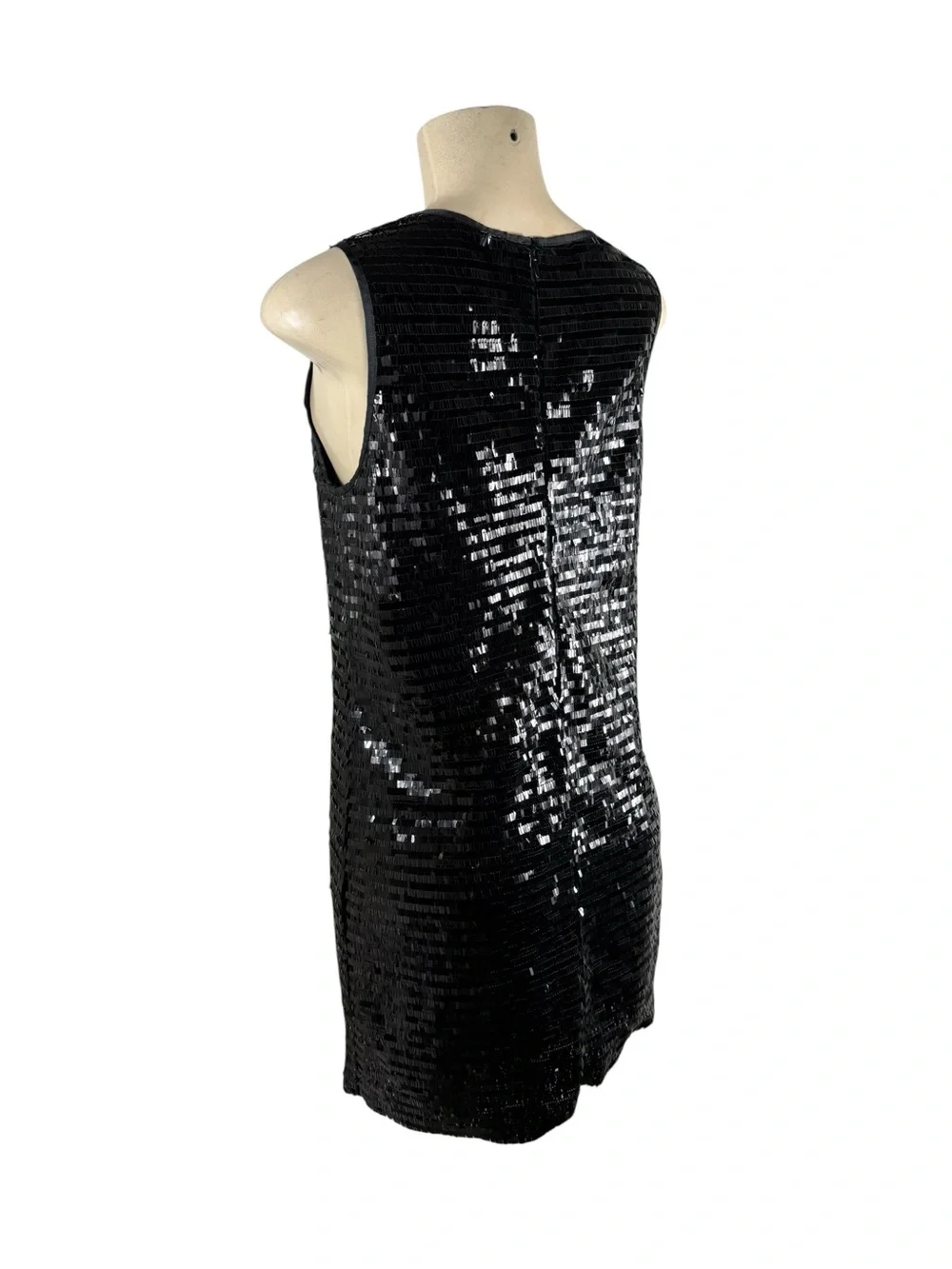 BB DAKOTA Black Sequin Sleeveless Mini Dress Size S